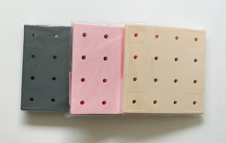 Simple plastic perforated board set for living room, kitchen, wall, bedroom storage, wall partition, and home wall-mounted storage rack pic 1