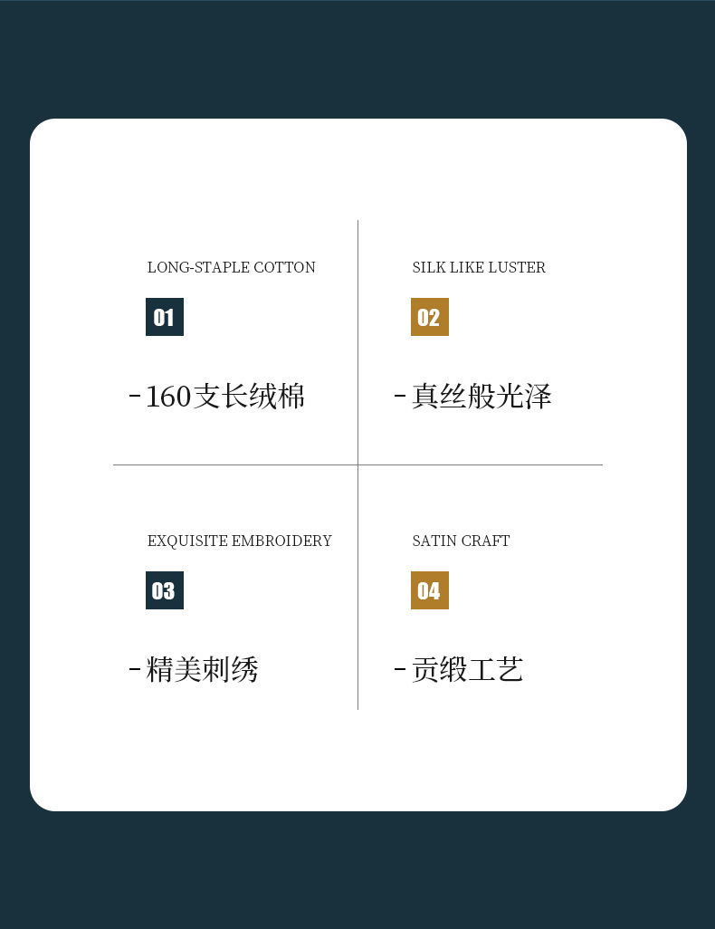 简约素色160支长绒棉四件套全棉纯棉100床单被套欧式床上用品春秋详情3