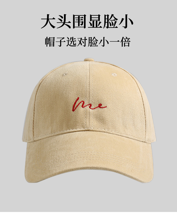 2024 New large-head circumference baseball cap for women, deep-top brushed cotton baseball cap, Korean-style wide-brimmed cap for adults pic 4