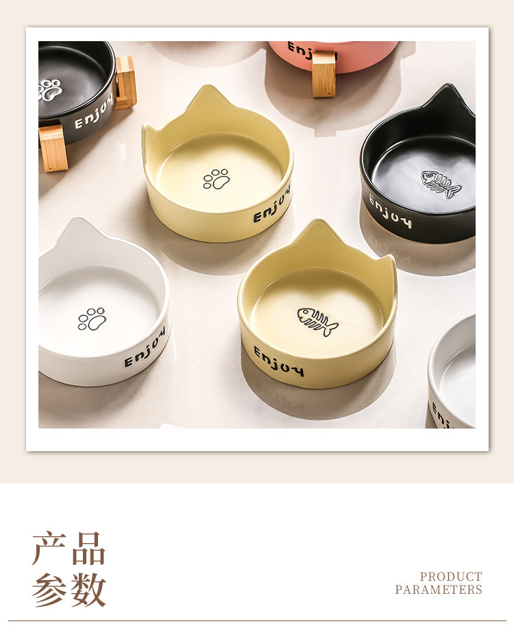 猫耳朵造型宠物食盆宠物用品喂食碗宠物碗宠物自动喂食器宠物食盆实用耐用详情5