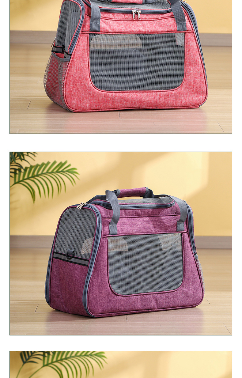Rongka Pet Cross-border Fashion Transparent Cat Bag, portable pet shoulder bag for going out, breathable pet single-shoulder bag, cat and dog hand-held pet bag pic 11