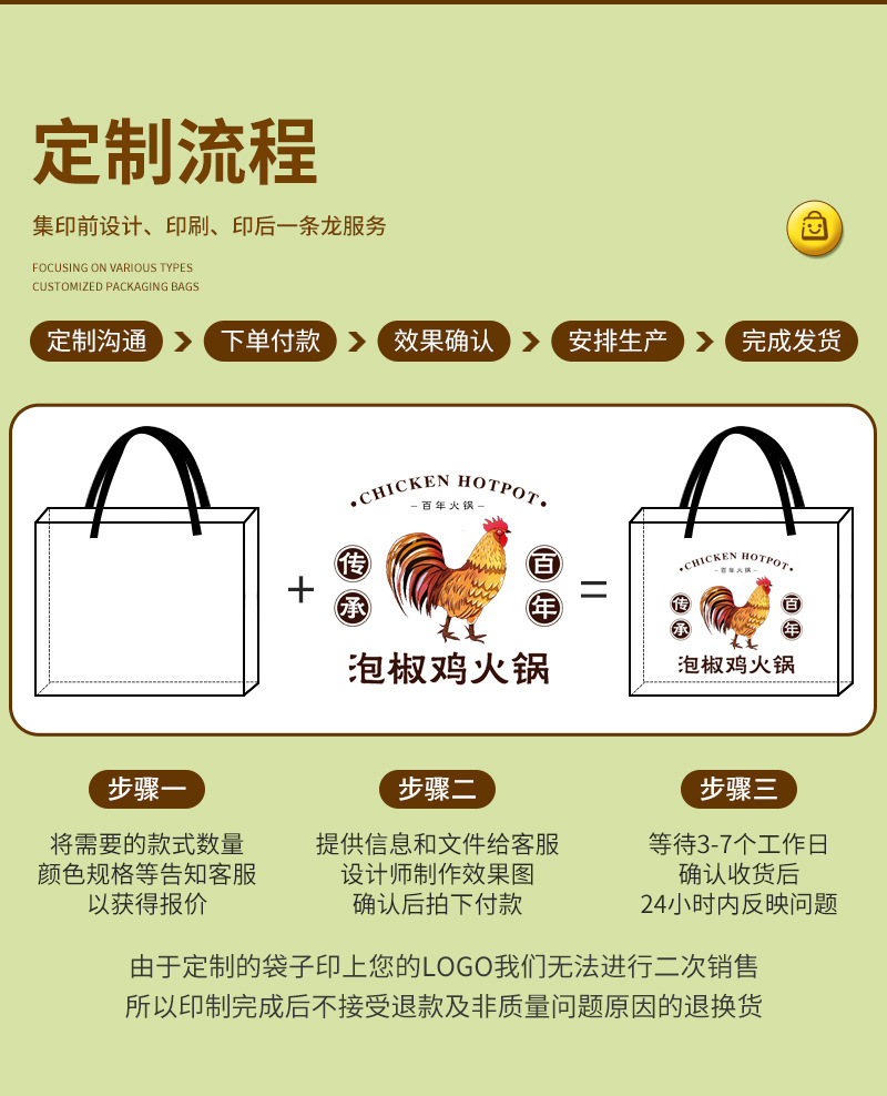 覆膜无纺布手提袋彩印立体环保收纳购物袋广告宣传手提编织包装袋详情21