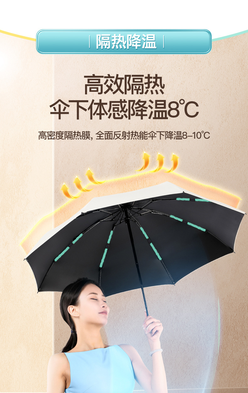 迷你胶囊伞雨伞女折叠伞晴雨两用遮阳伞渐变扁六折防晒太阳伞批发详情16