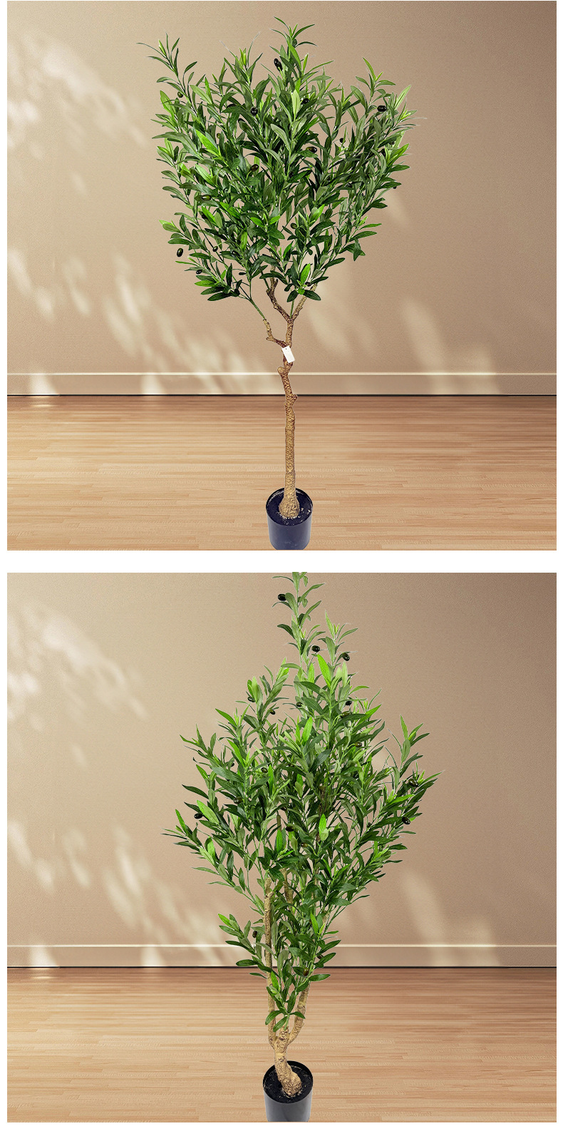 仿真绿色植物橄榄树商场装饰假树家居客厅室内盆栽仿真树款式多样详情9