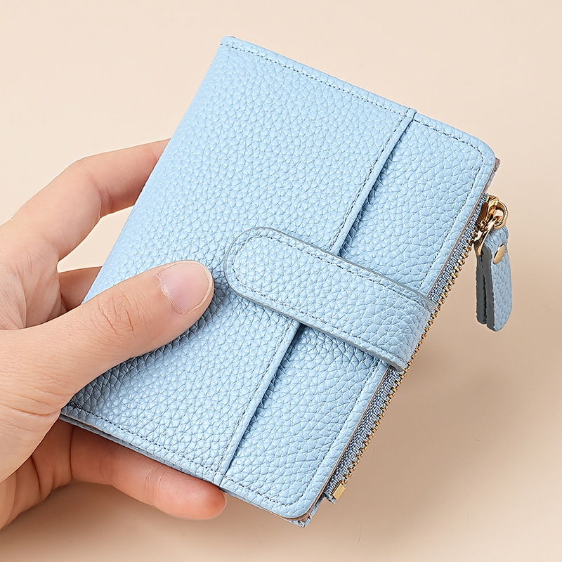 新款女士钱包短款跨境时尚卡包女高级感气质两折多卡位拉链零钱包详情29