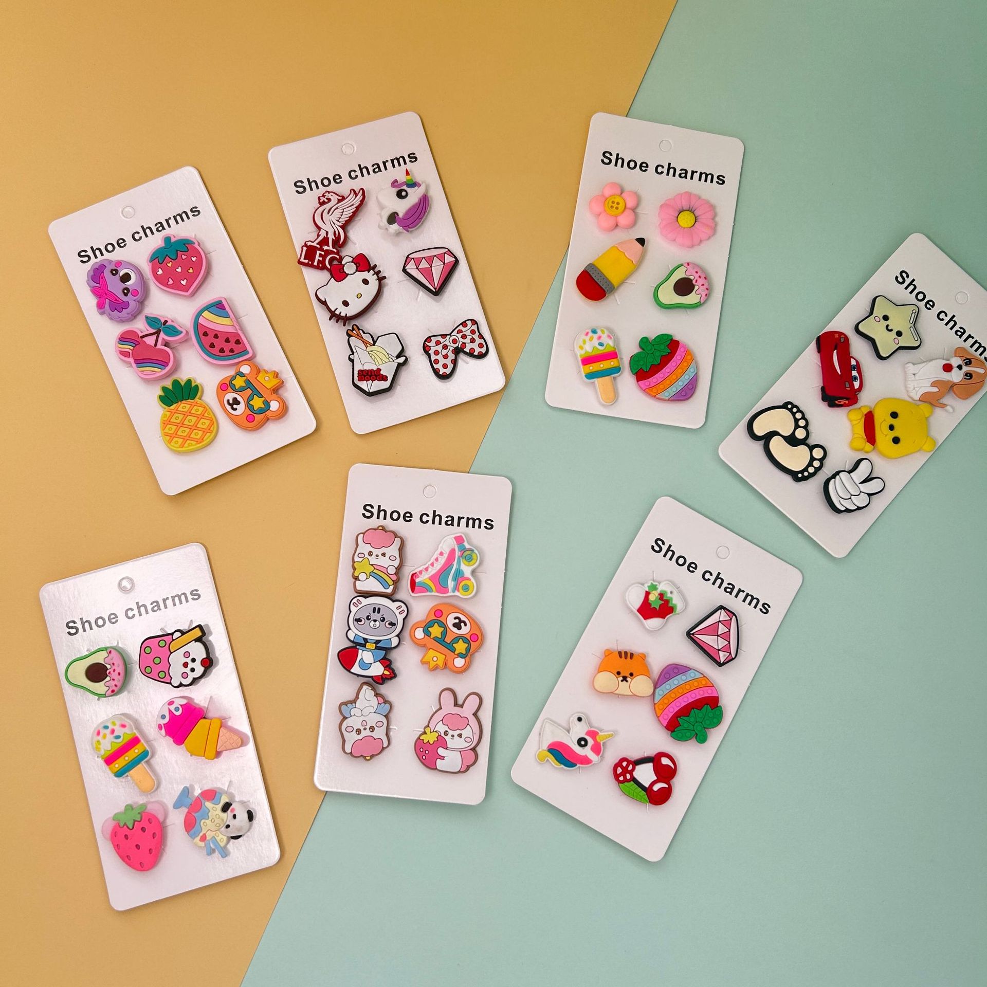 可爱卡通洞洞鞋鞋花套装DIY鞋扣卡片花园鞋洞洞鞋配饰库存清仓详情7