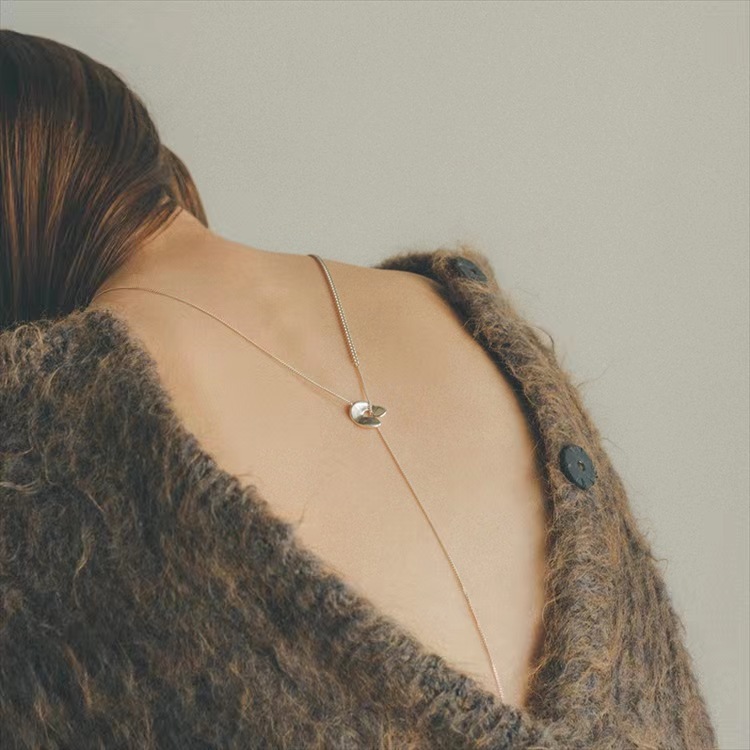 网红博主松本惠奈款长项链日本小众设计金银拼色气质双层叠戴颈链详情4