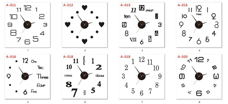 European-style simple large-sized luminous silent clock diy three-dimensional digital wall clock for living room and bedroom digital wall clock pic 29