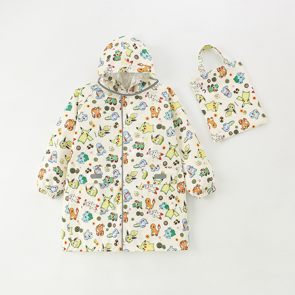 高品质库洛萌奥特儿童雨衣长款书包位大帽檐雨衣中小童雨披强防水详情44