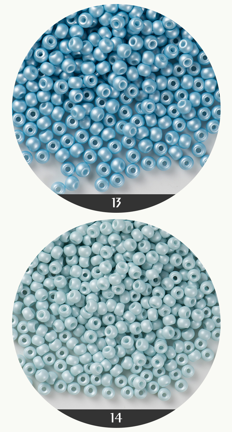 FGB千色玻璃米珠4mm珠光圆珠diy手工串珠饰品配件手链散珠混珠详情9