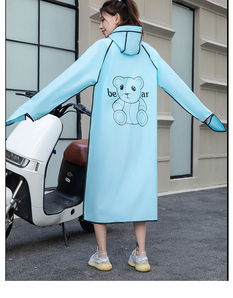 EVA雨衣长款男女单人全身防暴雨透明电动车雨披加厚加长户外雨衣详情12