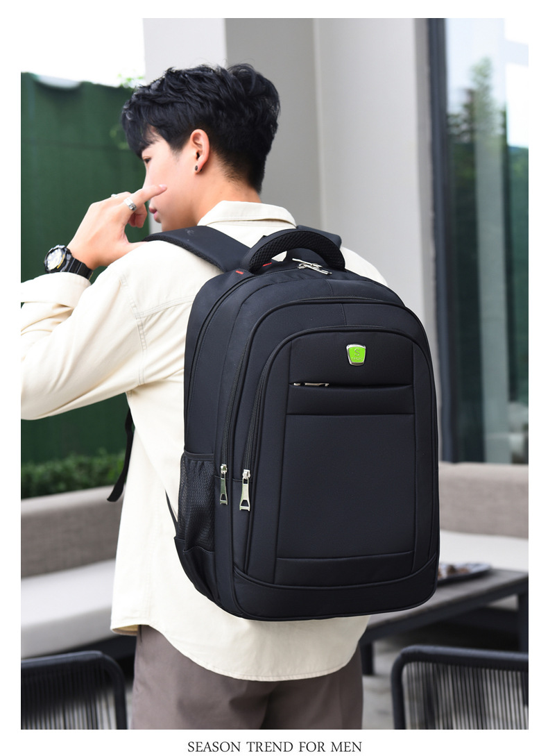 黑色双肩包户外男女通用幼儿园书包电脑背包主体18寸详情22