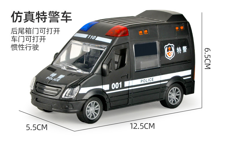 跨境惯性玩具车救护车警车消防车男孩女孩儿童玩具可开门汽车模型详情10