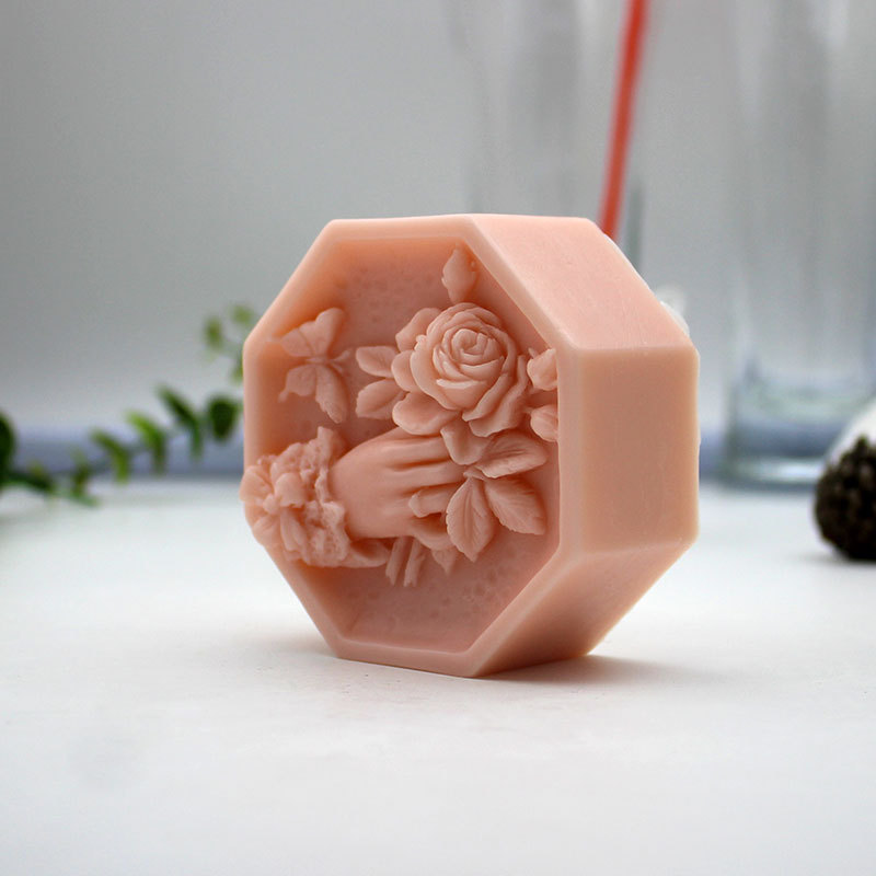Peony, rose, silicone mold, cake baking, drip glue, scented gypsum, candle making, handmade DIY soap mold pic 17