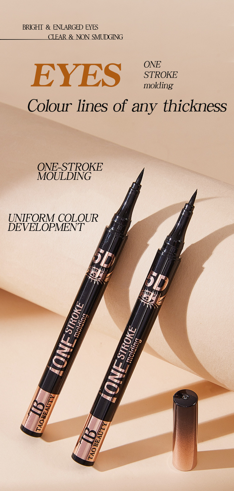 【 Cross-border Exclusive Supply 】 Wholesale of Tao Beauty 5D Eyeliner Pen Quick-drying Waterproof and Sweat-proof Ultra-Fine Eye Drop Pen pic 9