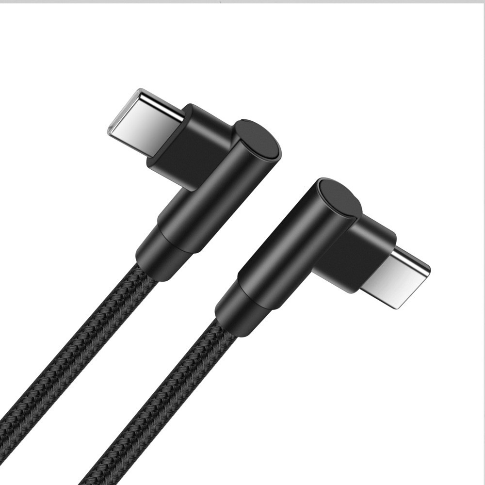 Elbow data cable c to c double-ended type-c nylon braided PD fast charging data cable 60W3A pic 36