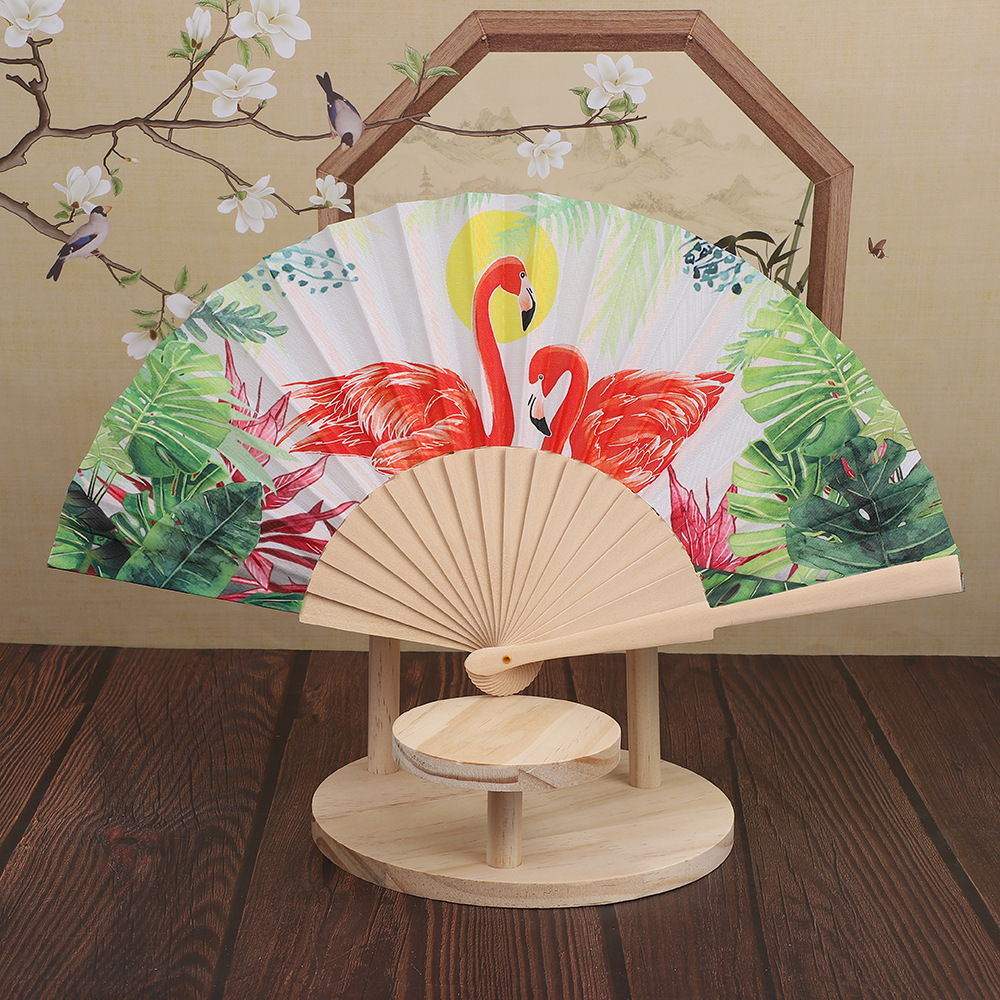 Ancient-style wooden folding fan manufacturer offers custom-made square dance fans, blank fans for Internet celebrities, and custom-made fans pic 8
