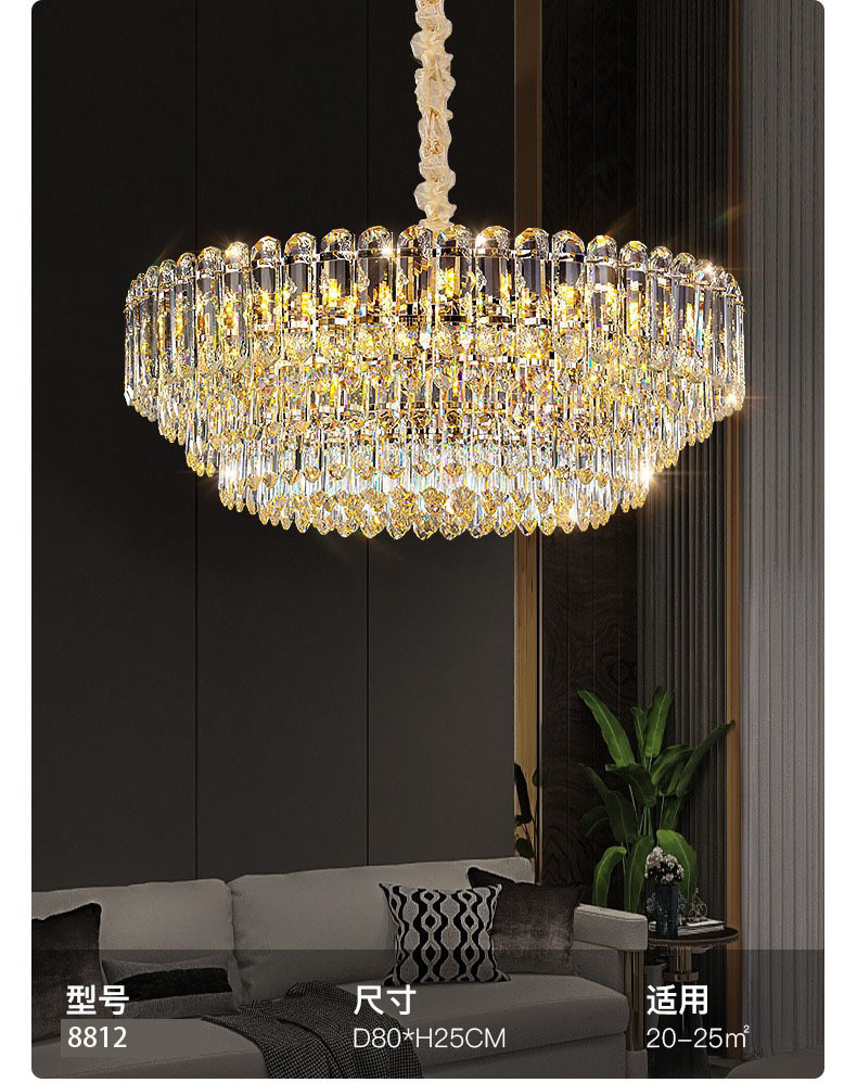 Luz lujo candelabro de cristal sala de estar lámpara principal post moderno minimalista atmósfera creativa francés comedor dormitorio lámpara pic 5