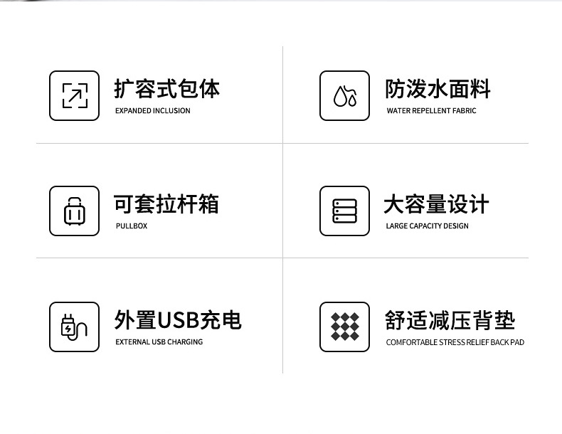 The new business backpack for men with a high-end feel, large-capacity water-resistant computer backpack, and multi-functional student backpacks are trendy pic 3