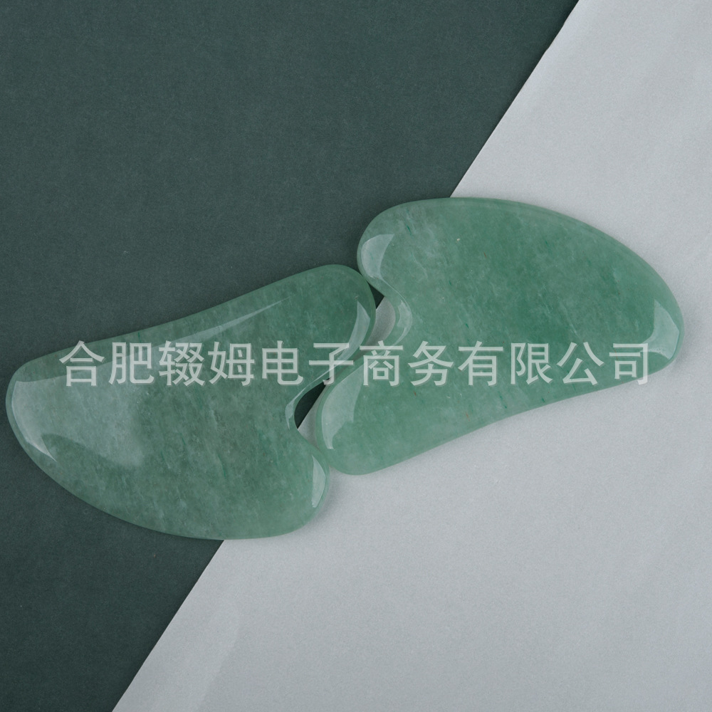 玉石刮痧板绿东陵刮痧按摩工具面部按摩身体刮痧保健按摩用品皮肤护理详情12