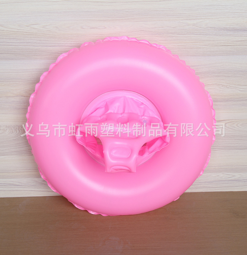 卡通儿童游泳座圈 婴儿游泳圈可爱海洋鱼坐圈 透明海底世界带扶手详情6