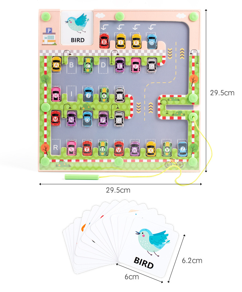Baby magnetic color classification, positioning, counting board, pen movement maze, math enlightenment, cognitive matching, wooden toys pic 109