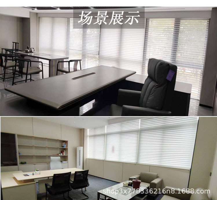 办公室遮光遮阳卷帘窗帘工地电动升降隔热工程窗帘卷拉式批发卷帘详情14