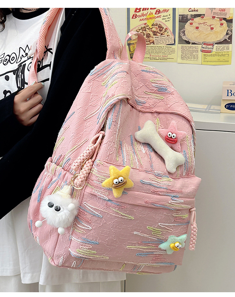 韩版书包高中生女高颜值可爱甜美背包女初中大学生电脑旅行双肩包详情8