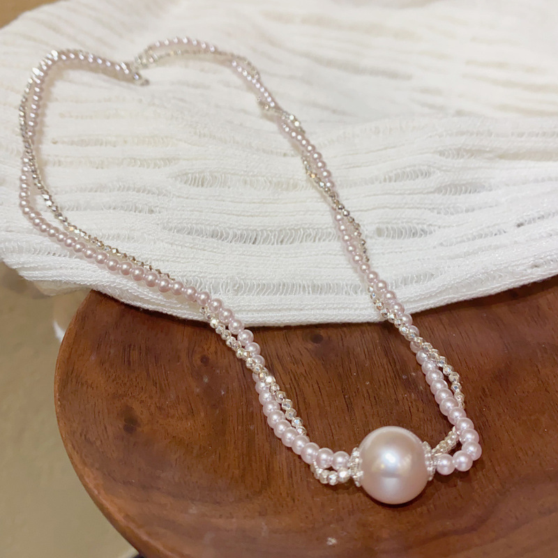 法式时尚珍珠双层项链女个性百搭气质温柔优雅锁骨链轻奢简约颈链详情4