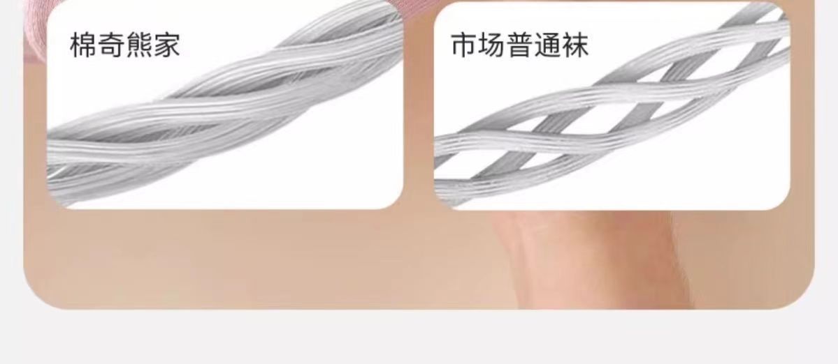 儿童秋冬袜子女孩加厚棉女童中筒宝宝冬季加厚加绒毛圈粉色小兔详情12