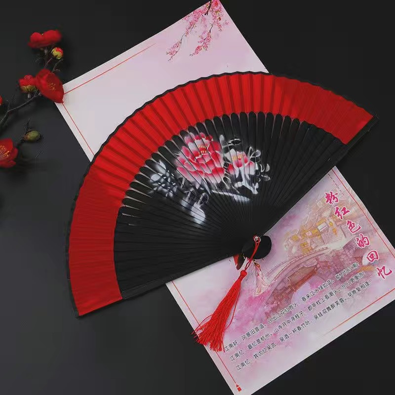 扇子古风折扇女士折叠竹扇古典古装汉服网红礼品跳舞蹈扇夏季详情13