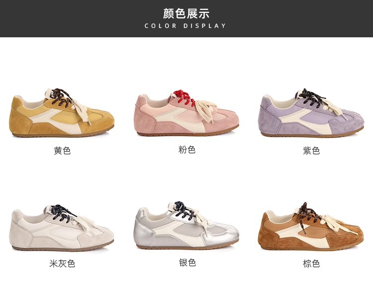 葡萄妈复古平底德训鞋2025夏季新款休闲鞋网面透气阿甘鞋百搭爆款详情9