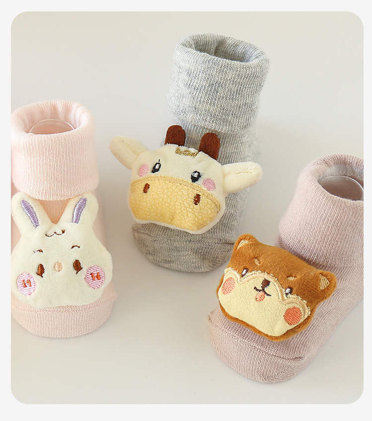 Baby socks, spring thin type a baby socks, glue anti-slip floor socks, cartoon dolls, newborn socks for 0-9 months pic 14