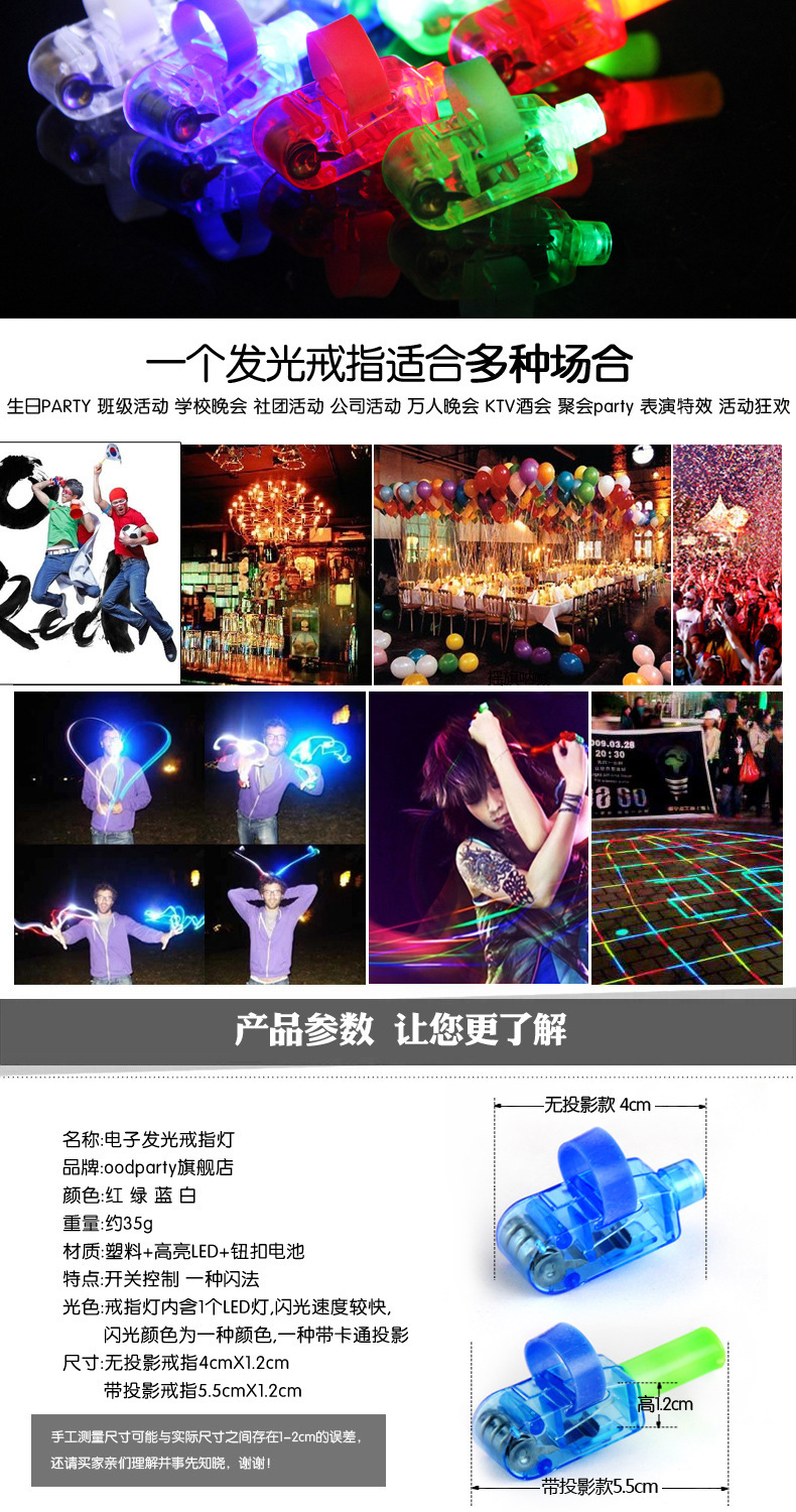 Wholesale manufacturer of colorful led luminous finger lights, bulk ring finger lights, street stall luminous night light toys wholesale pic 2
