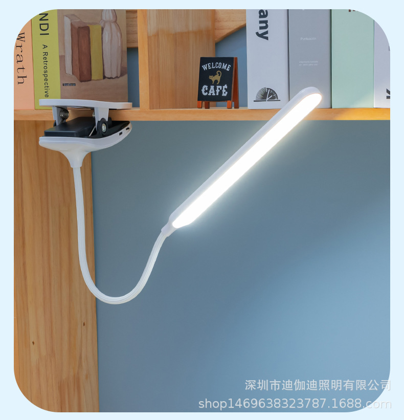 LED护眼夹子台灯USB充电双锂电白暖光无极调光夹式阅读学习照明灯饰夜灯护眼台灯接礼品详情30