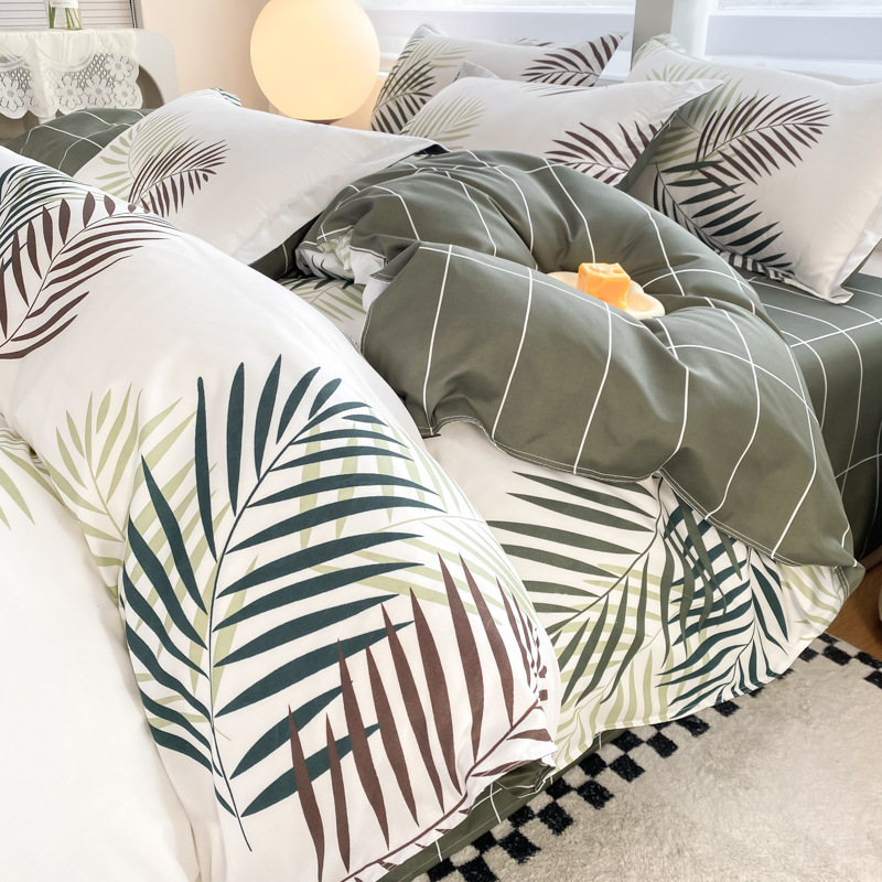 床上用品三件套 礼品芦荟棉床单被套床单四件套一件代发厂家批发详情10