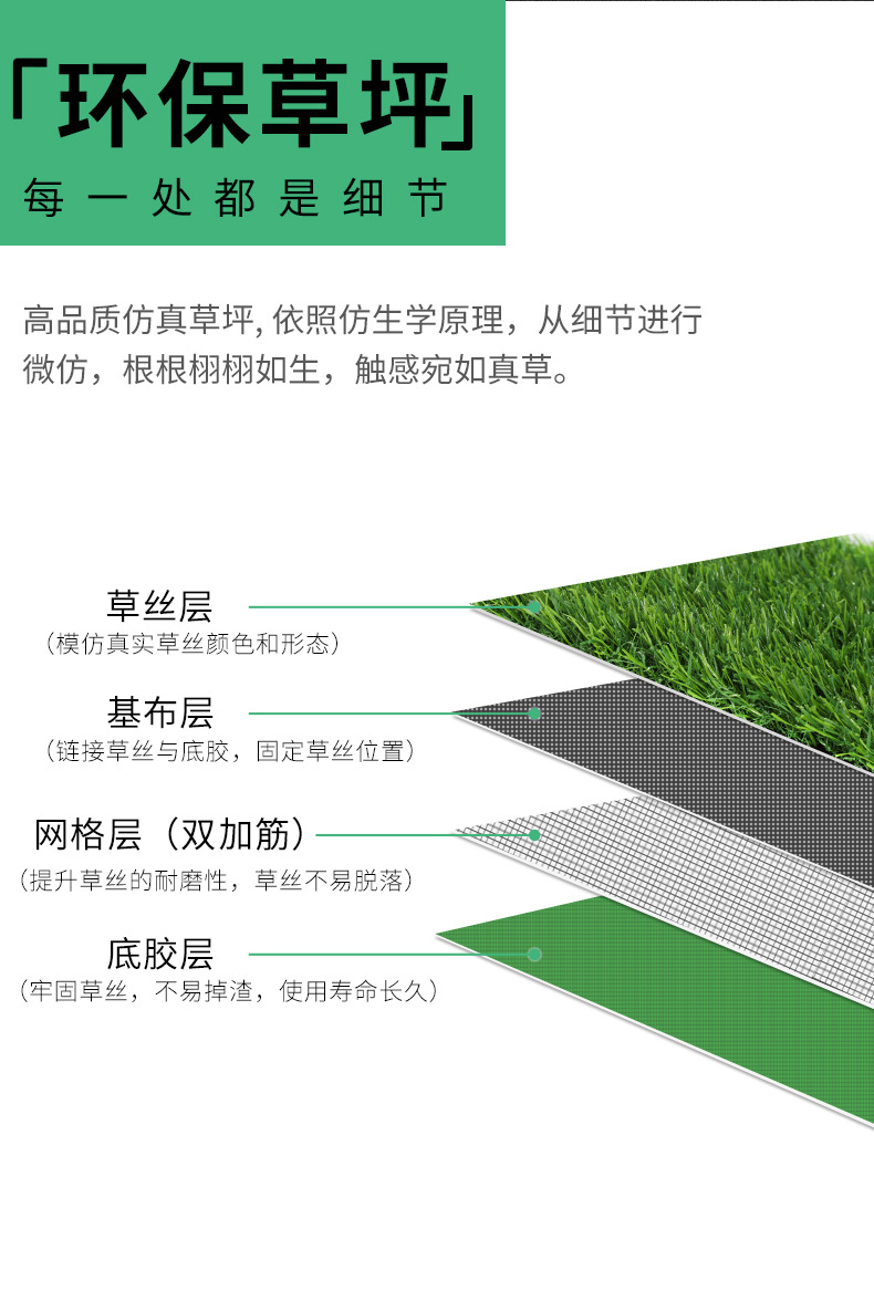 仿真草坪人造足球场幼儿园草坪地毯环卫市政工程消防通道仿真草皮详情7
