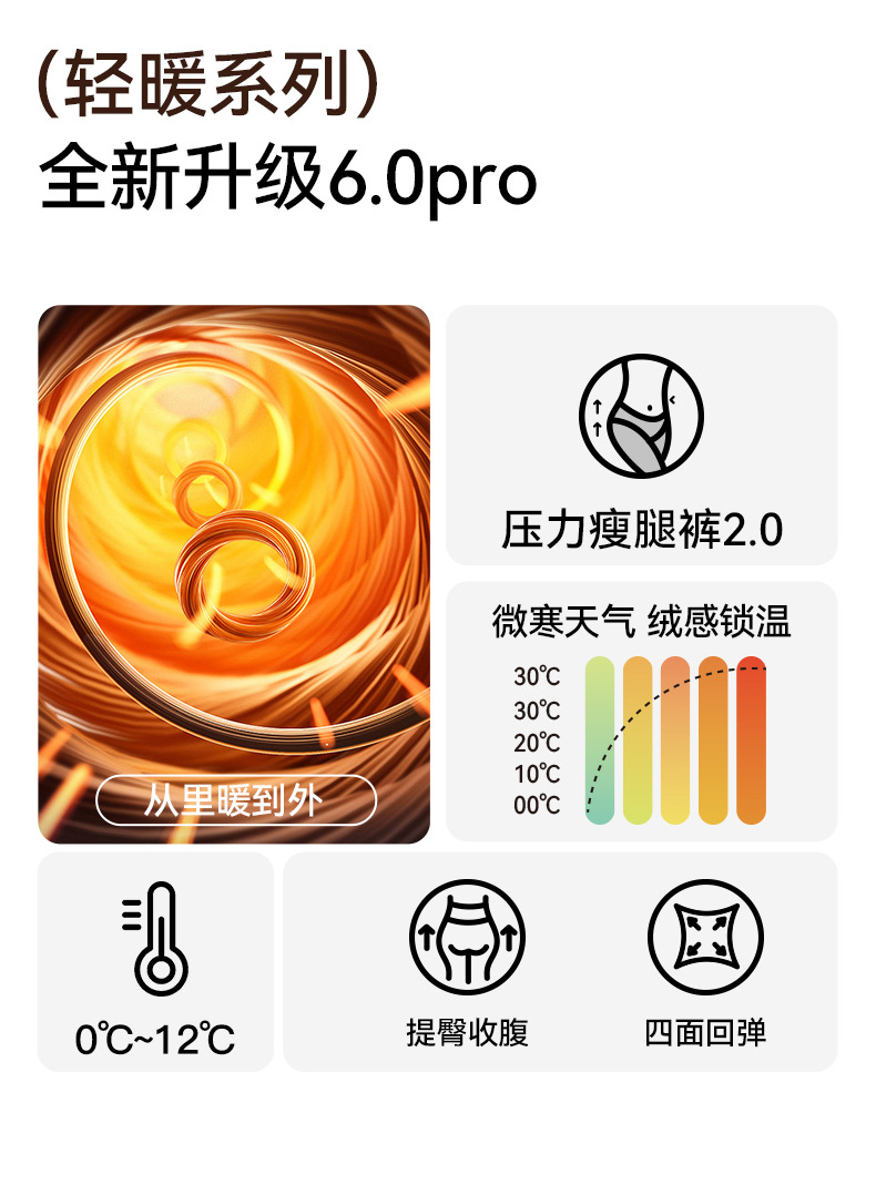 宝娜斯灰色连裤袜女秋冬光腿神器新款高腰收腹显瘦压力打底裤裤袜详情2
