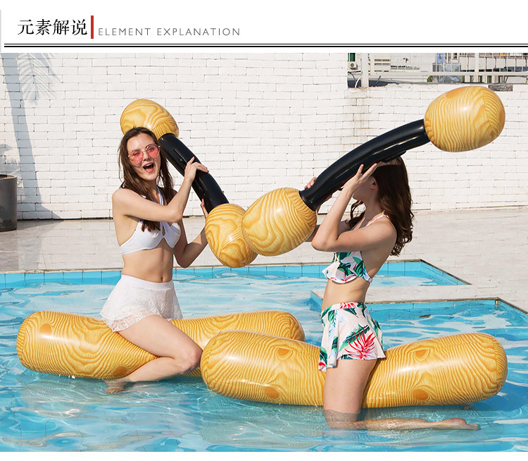 In-stock water match-up, wood-grain mount, floating raft set, competitive entertainment, water play games, adult toys, swimming rings, pool, outdoor camping pic 1