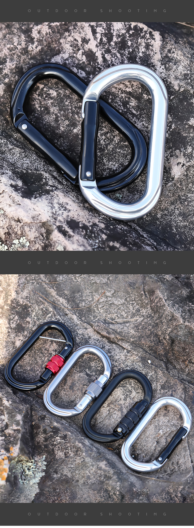 CLIWIZ户外登山攀岩O型自动主锁安全主锁登山扣快挂锁具装备详情10