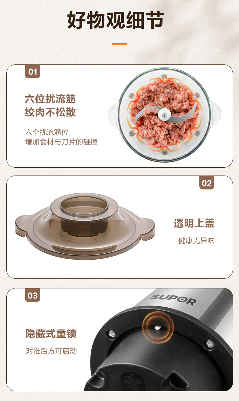 A household electric small multi-functional meat grinder for mincing vegetables, making dumpling fillings and mincing meat pic 14