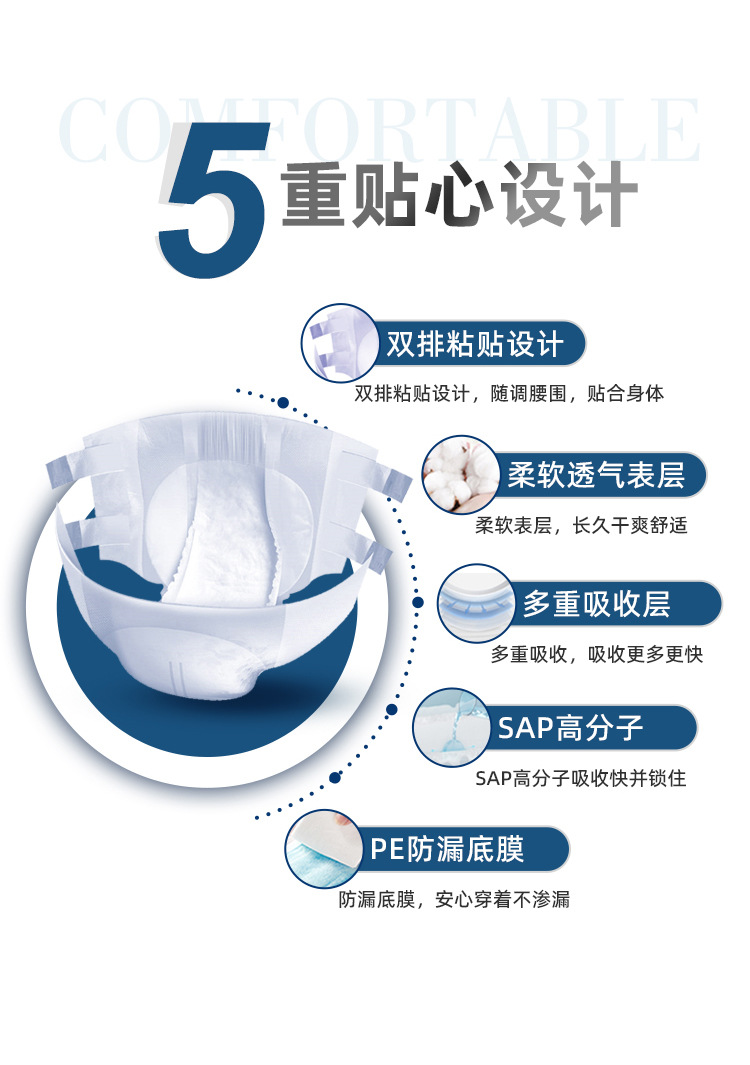永福康成人纸尿裤老人用加厚尿不湿护理垫男女非拉拉裤大码28片详情6