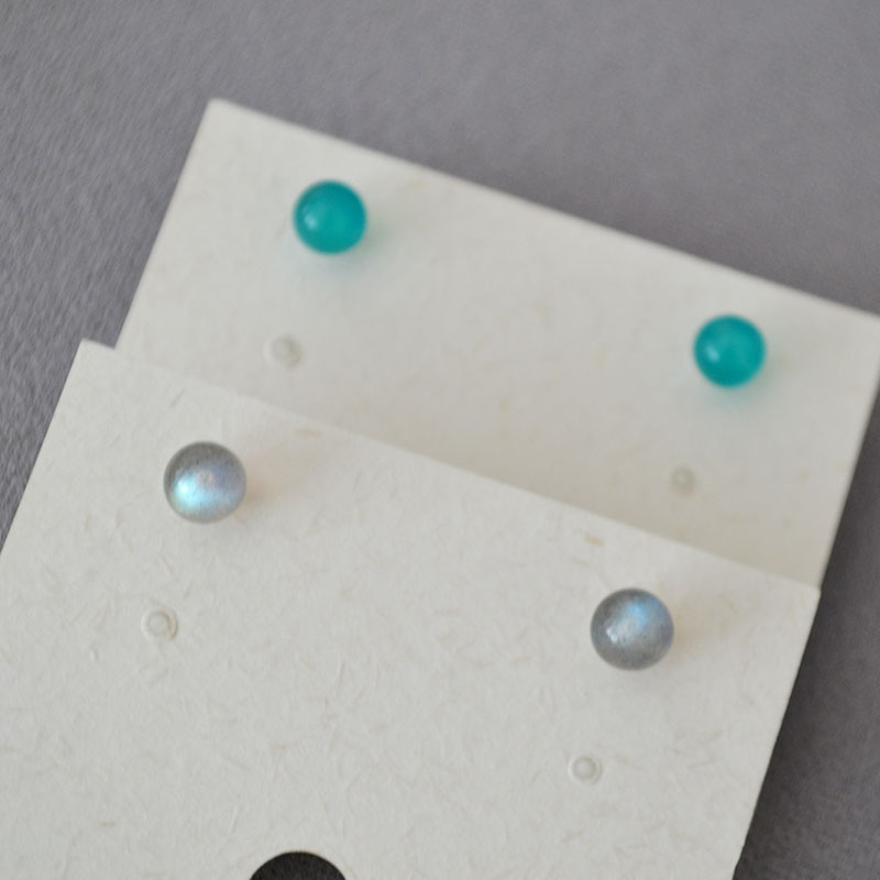 日韩小众简约月光拉长石天河石小巧日常通勤款925银针耳钉耳饰女详情2