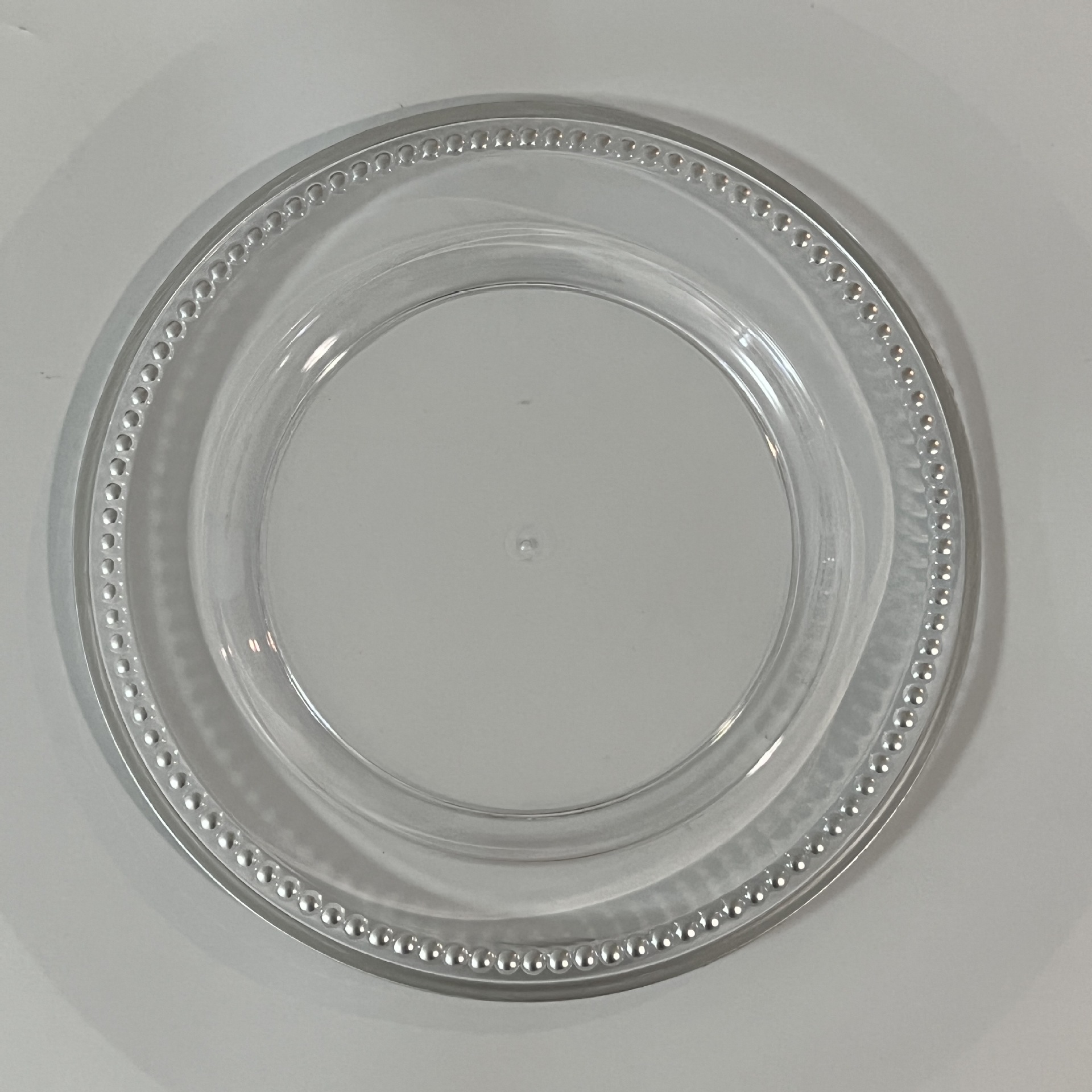 外贸透明婚礼酒店派对烫金工艺装饰塑料玻璃主盘chagerplate详情10