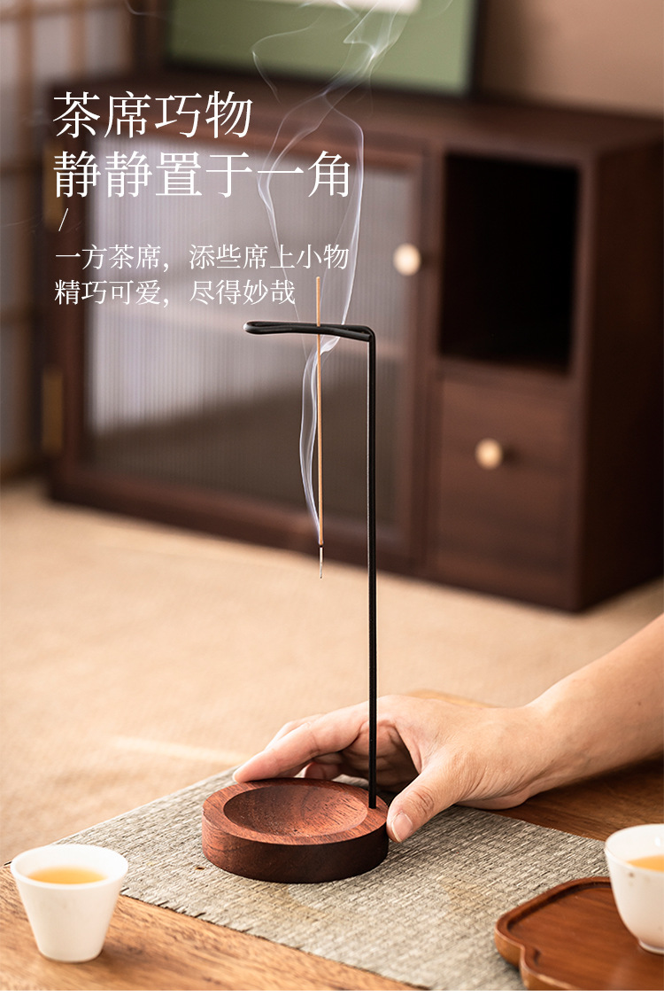 The base of the incense stick has a high-end feel and does not dust. The sandalwood incense holder can be hung upside down. The incense holder of the incense burner and the incense tray can be hung pic 12
