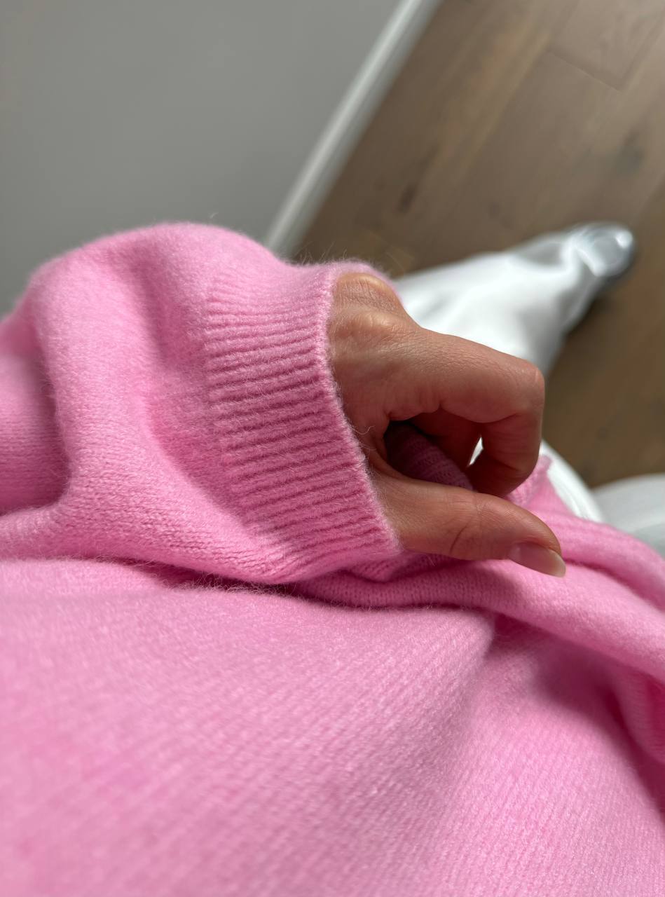 美式慵懒软糯风灰色套头毛衣女2025秋冬宽松加厚绵羊绒圆领针织衫详情47