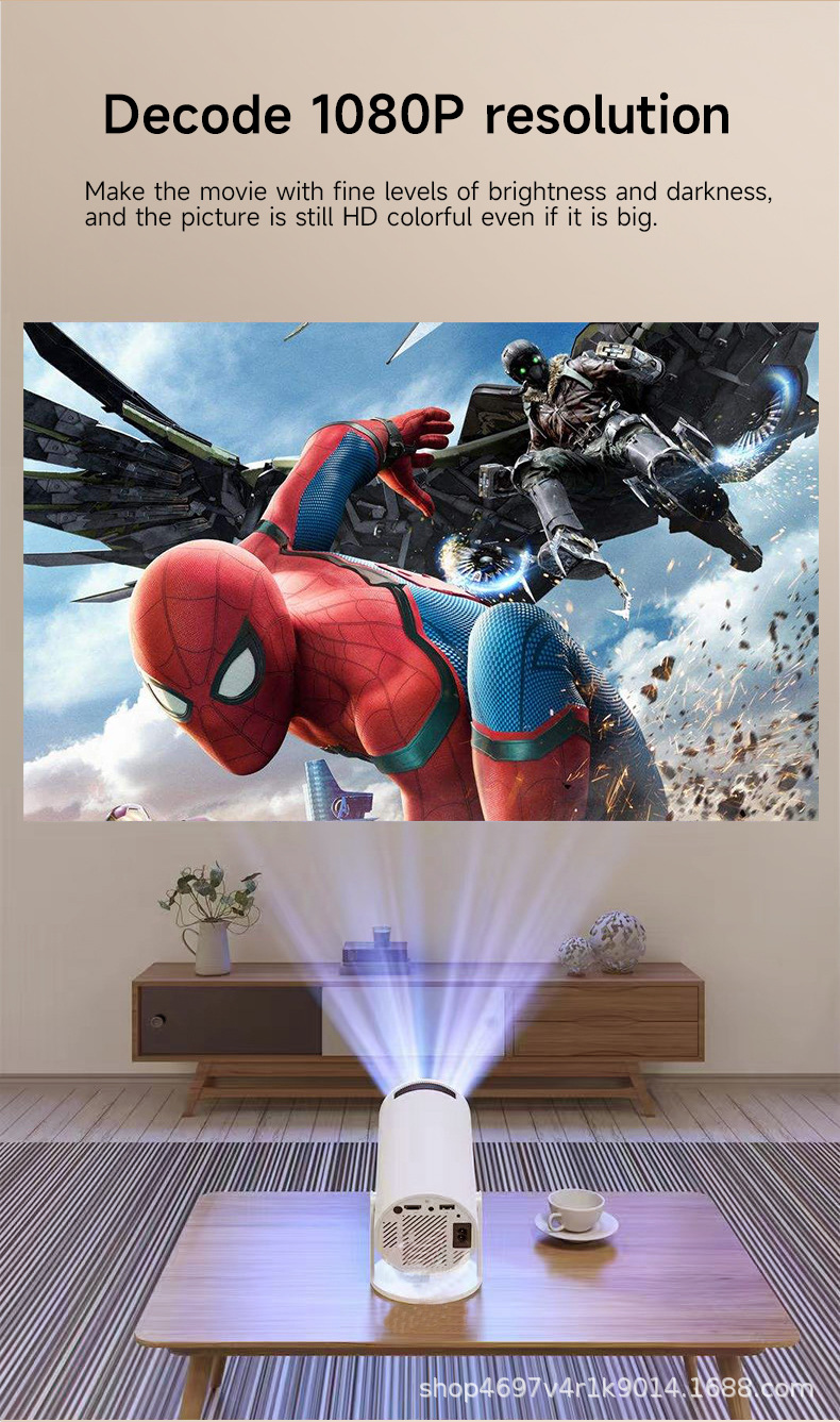 跨境HY300爆款海外PRO炮筒5G智能云台投影仪安卓同屏高清4K投影机详情12