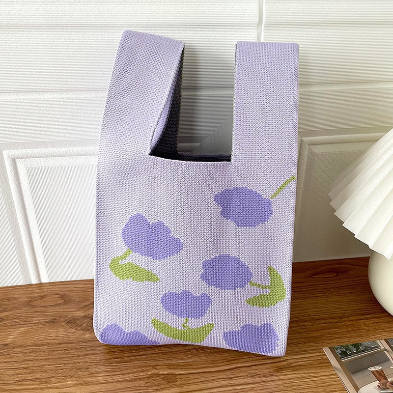 女士针织包多巴胺小包包手机包托特包针织包时尚卡通针织手提袋详情39