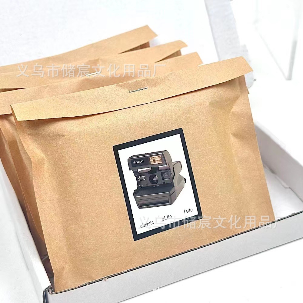 Ins-style blank kraft paper bags, card packaging materials, small card sleeves, notebook materials packaging, gift packaging bags pic 7