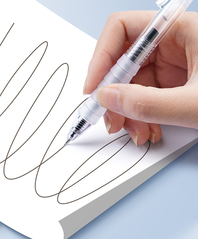 晨光七支排列ST尖速干透明按动笔特细记号笔荧光笔详情8